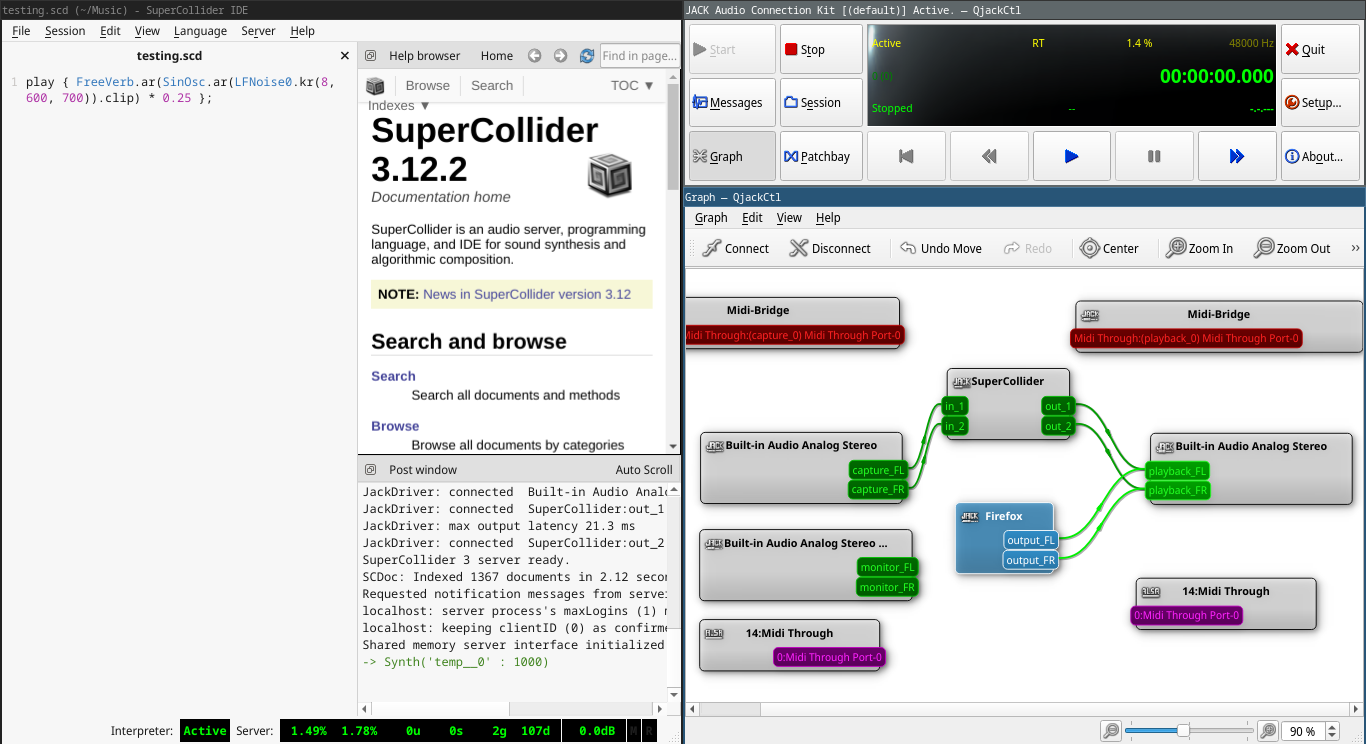 Pipewire and JACK on Arch Linux s c o t t e r i c p e t e r s e n